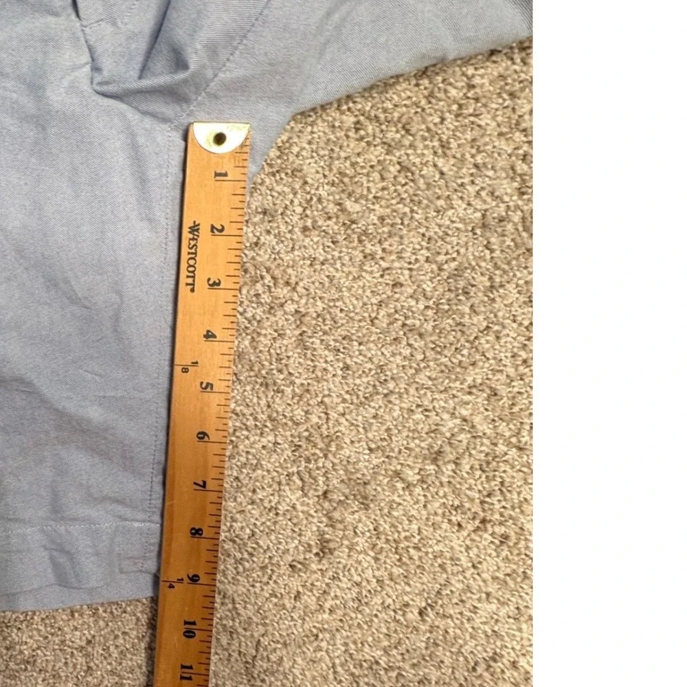Polo Ralph Lauren Shorts Mens‎ 44B Blue Oxford Cotton Flat Front Casual Classic